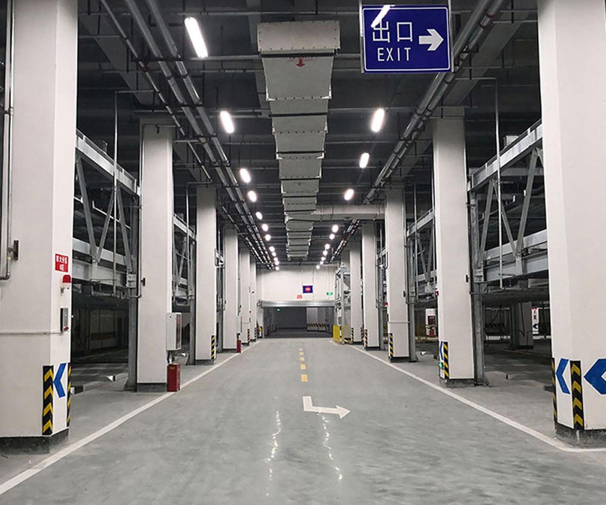 合江四柱兩層立體車庫電動解鎖方式的安裝